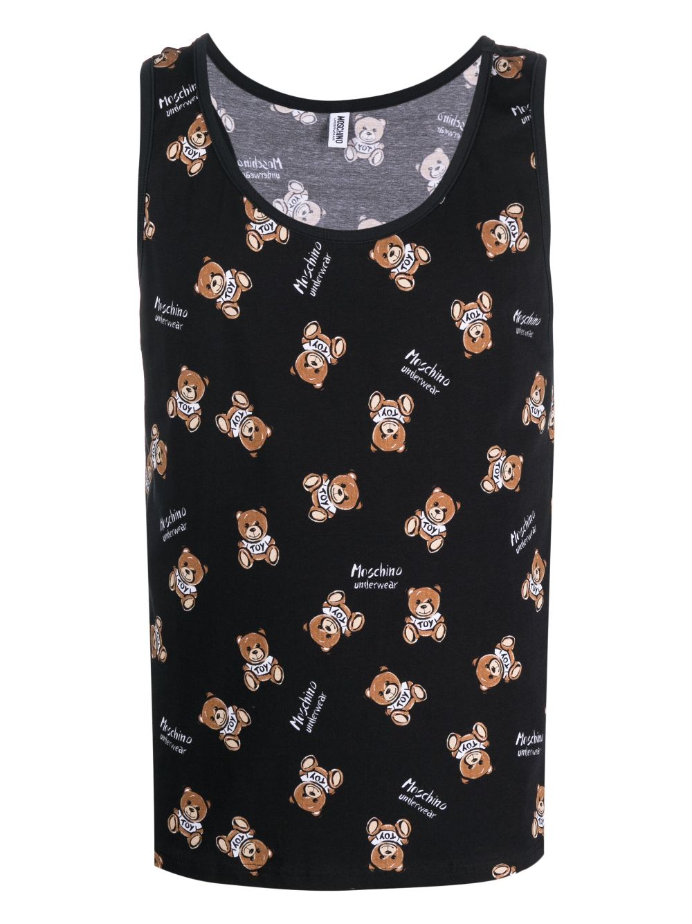 Moschino Teddy-Bear printed top - Black von Moschino