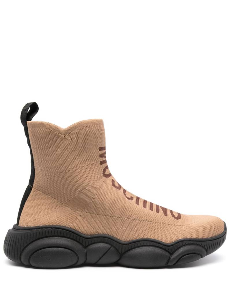 Moschino Teddy-sole high-top sneakers - Brown von Moschino