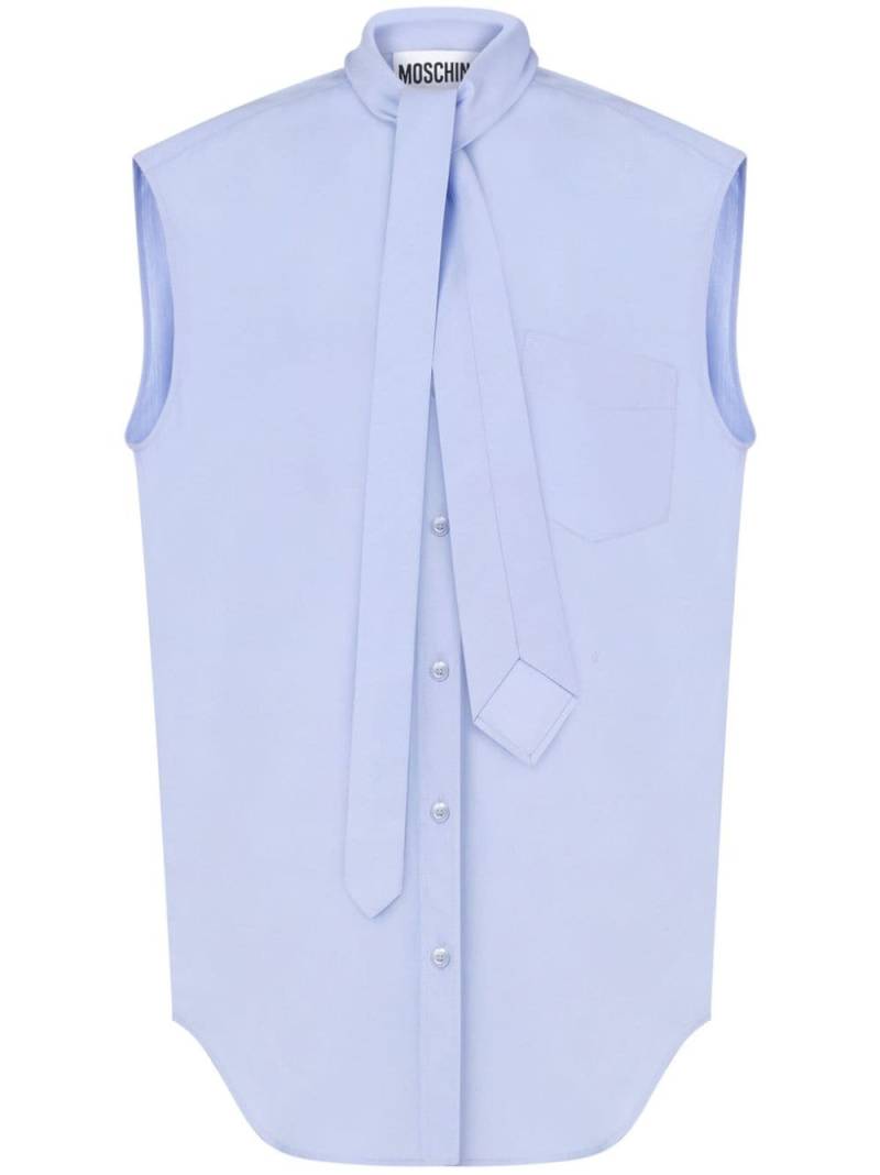 Moschino sleveless cotton shirt - Blue von Moschino