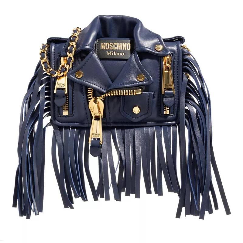 Moschino Umhängetasche - Biker Bag Fringes - Gr. unisize - in Blau - für Damen von Moschino