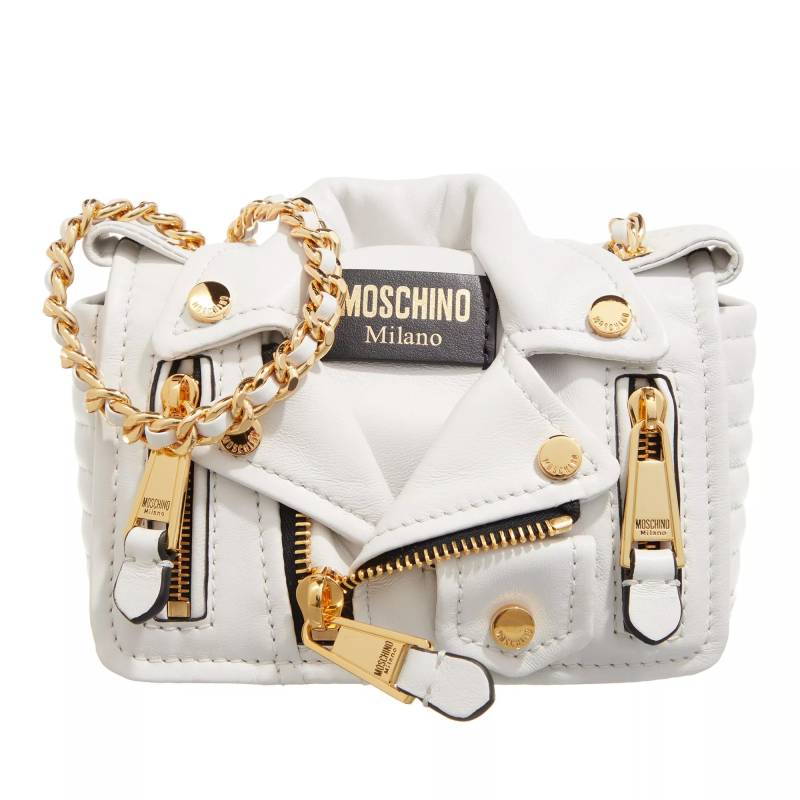 Moschino Umhängetasche - Biker Shoulder Bag - Gr. unisize - in Weiß - für Damen von Moschino