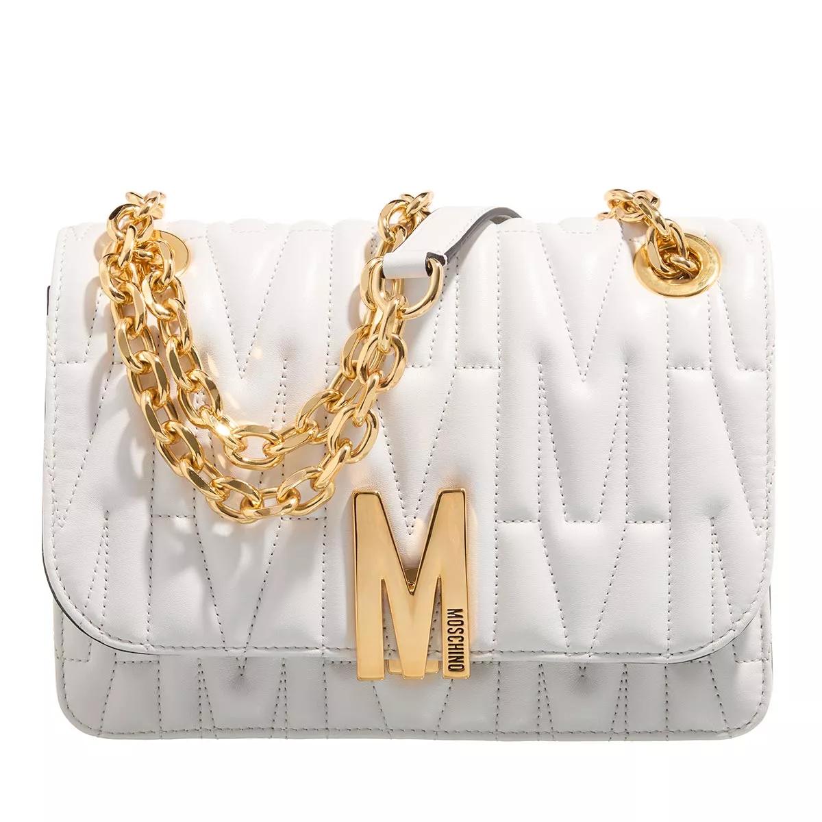 Moschino Schultertasche - "M" Group Quilted - Gr. unisize - in Weiß - für Damen von Moschino