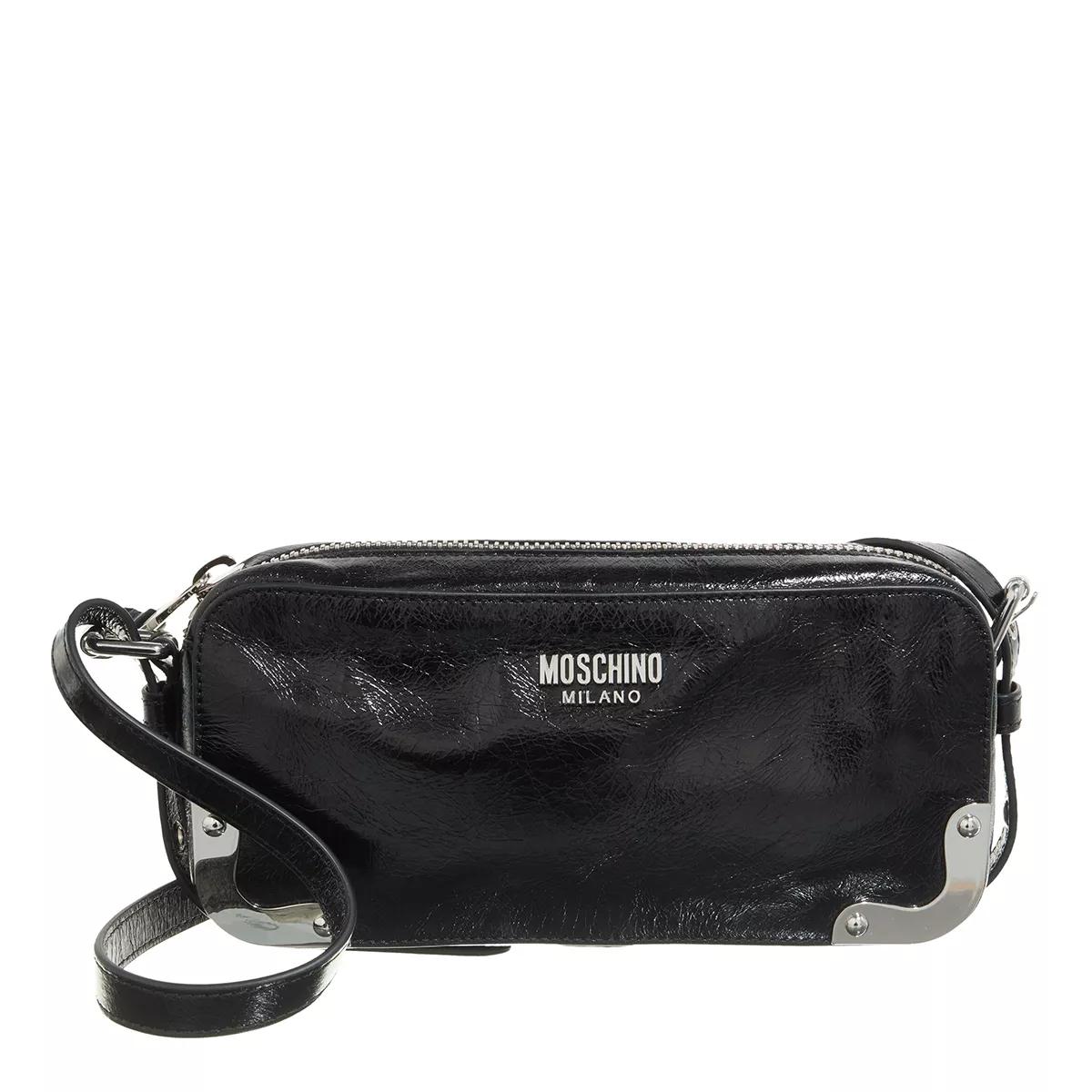 Moschino Schultertasche - Metal Corner Shoulder Bag - Gr. unisize - in Schwarz - für Damen von Moschino