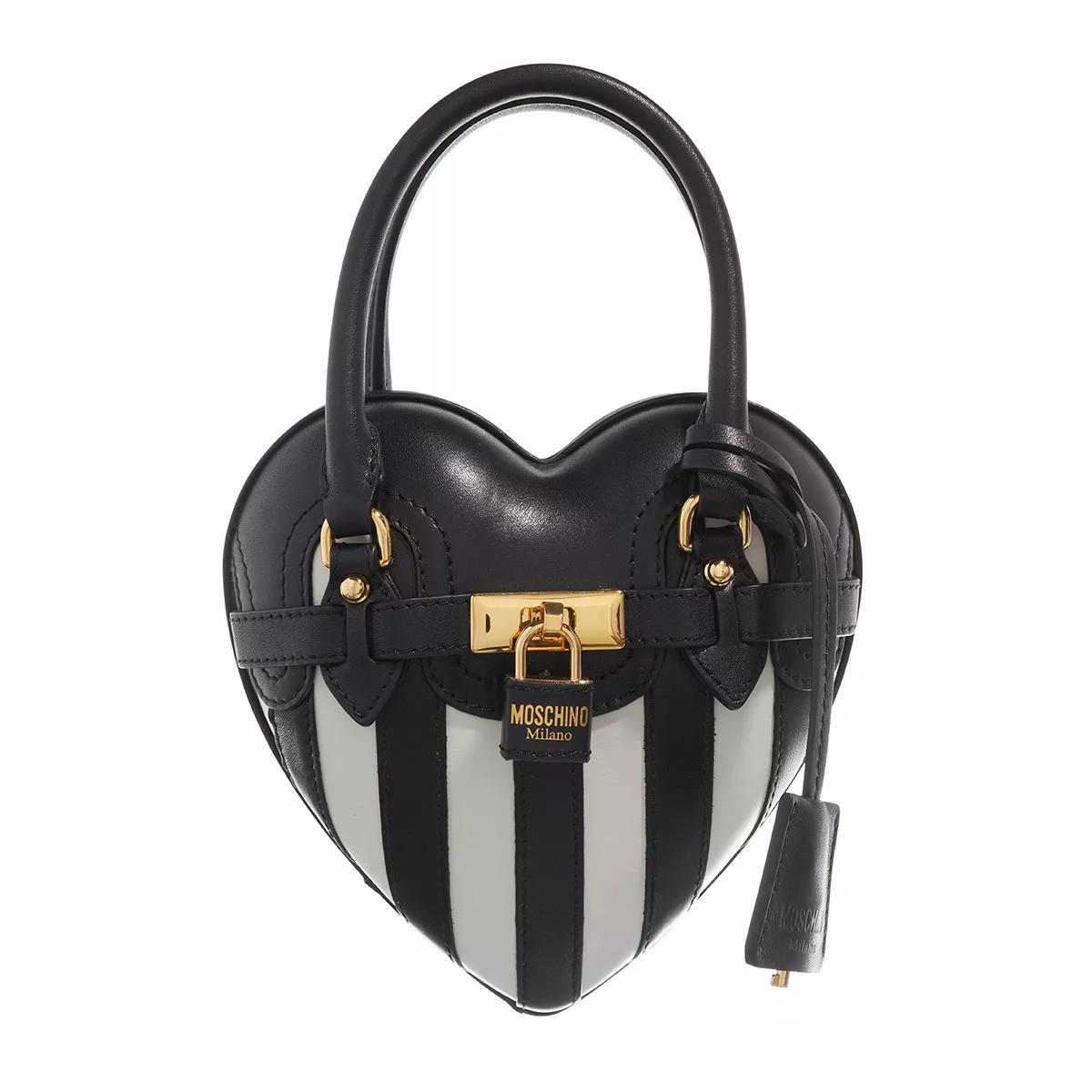 Moschino Schultertasche - Moschino Heartbeat Shoulder Bag - Gr. unisize - in Schwarz - für Damen von Moschino