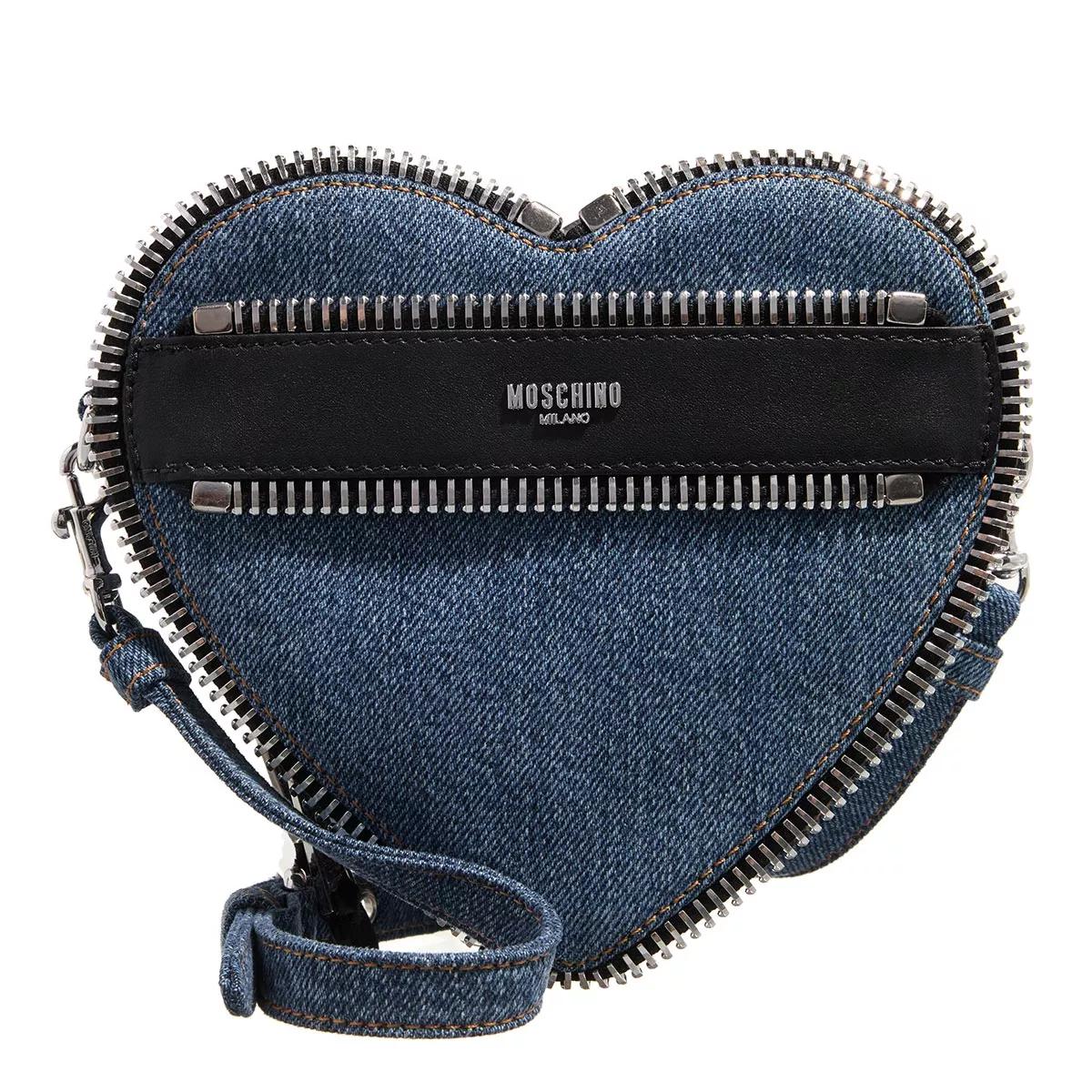 Moschino Schultertasche - Moschino Rider-Denim - Gr. unisize - in Blau - für Damen von Moschino