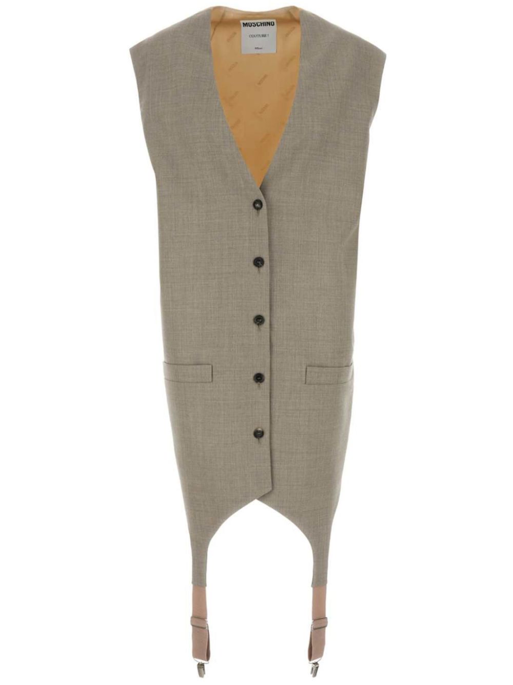 Moschino V-neck waistcoat - Neutrals von Moschino