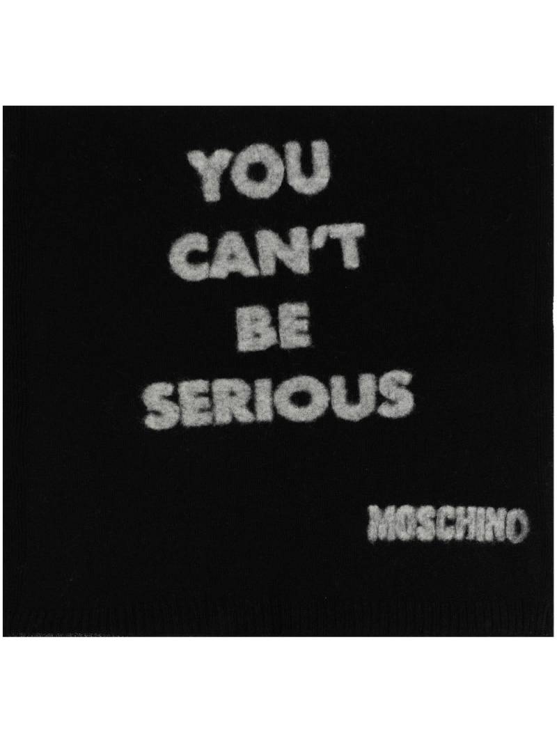 Moschino You Can't Be Serious scarf - Black von Moschino