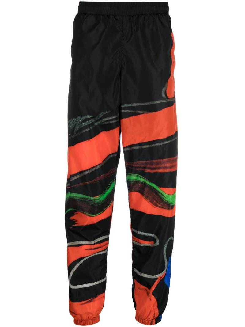 Moschino abstract-print track pants - Black von Moschino