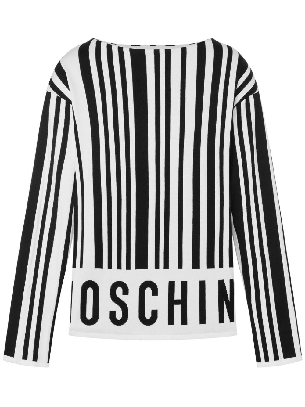 Moschino barcode-print intarsia-knit jumper - Black von Moschino