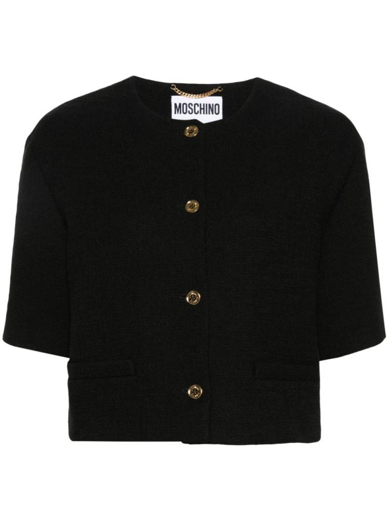 Moschino bouclé cropped jacket - Black von Moschino