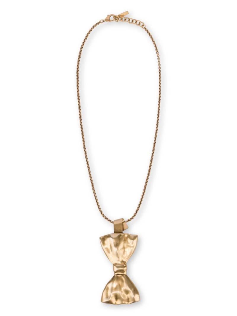 Moschino bow-pendant chain necklace - Gold von Moschino