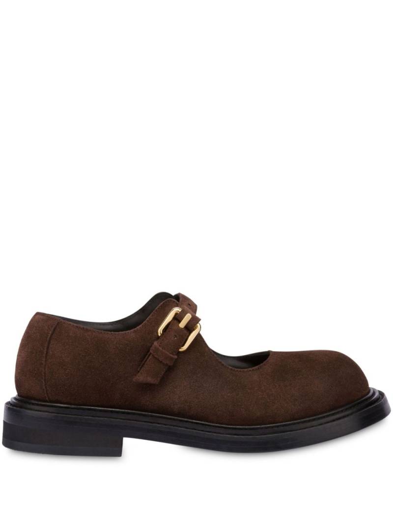 Moschino buckled suede loafers - Brown von Moschino