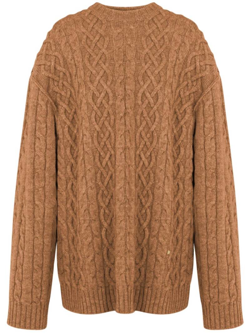 Moschino cable-knit virgin-wool jumper - Brown von Moschino