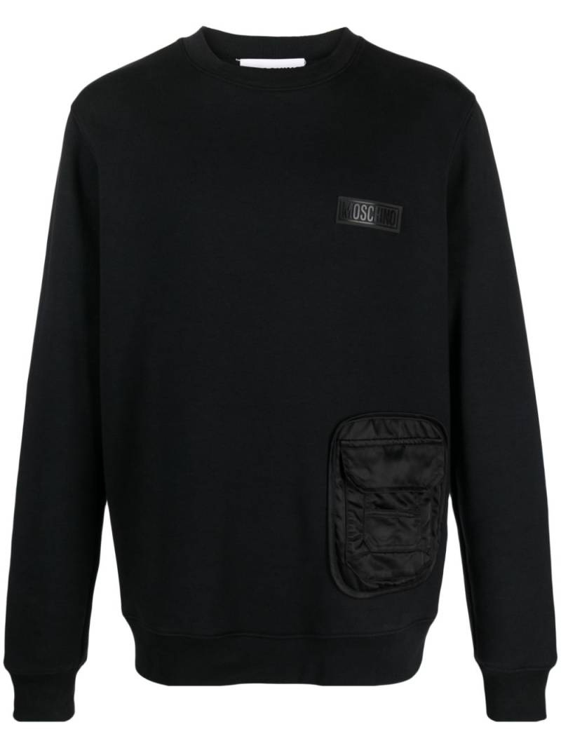 Moschino cargo cotton sweatshirt - Black von Moschino