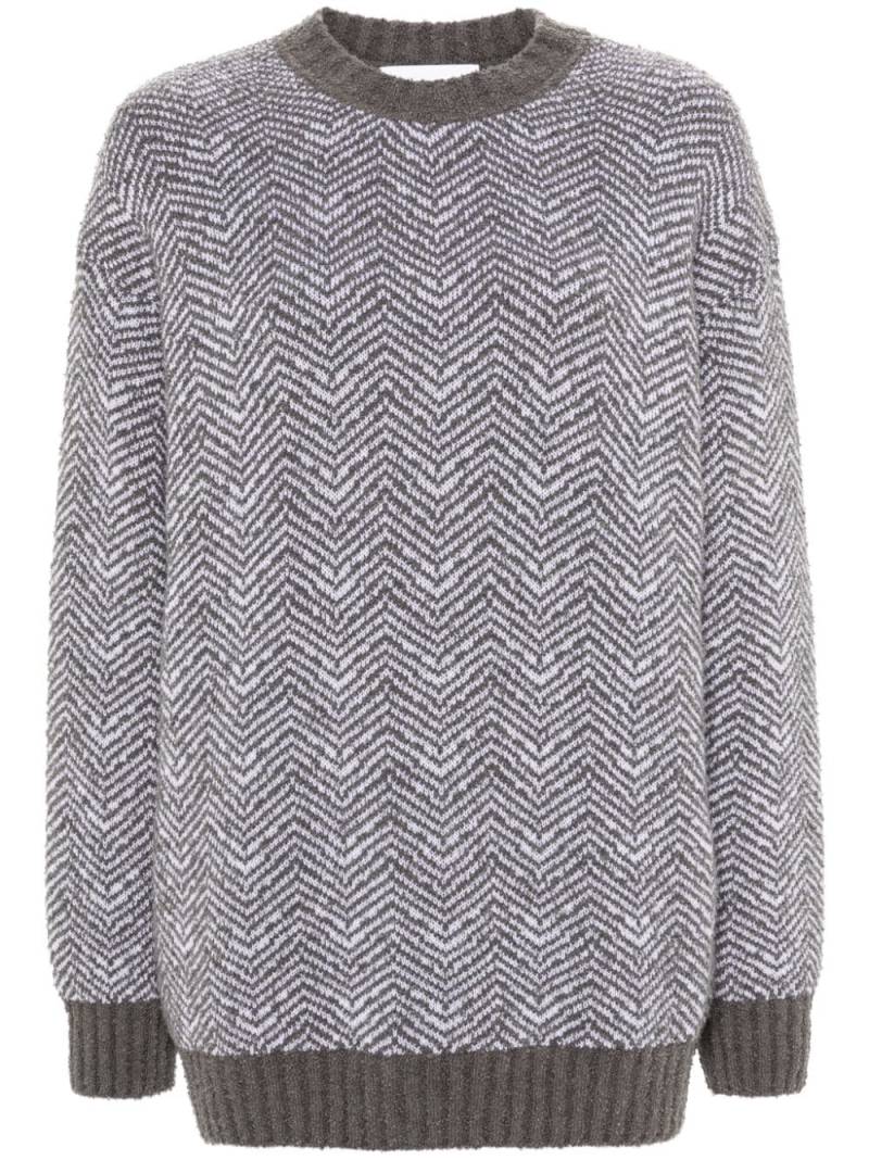 Moschino chevron-pattern jumper - Grey von Moschino