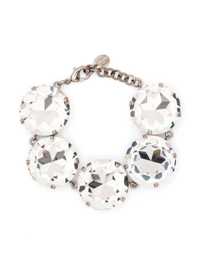 Moschino crystal-embellished bracelet - Silver von Moschino