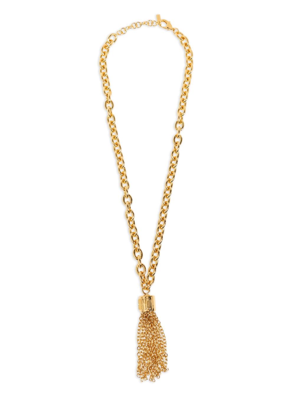 Moschino dangling-chain brass necklace - Gold von Moschino