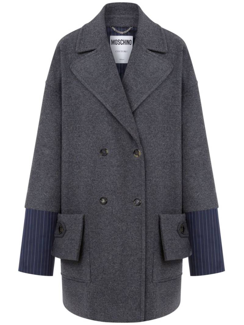 Moschino double-breasted coat - Grey von Moschino