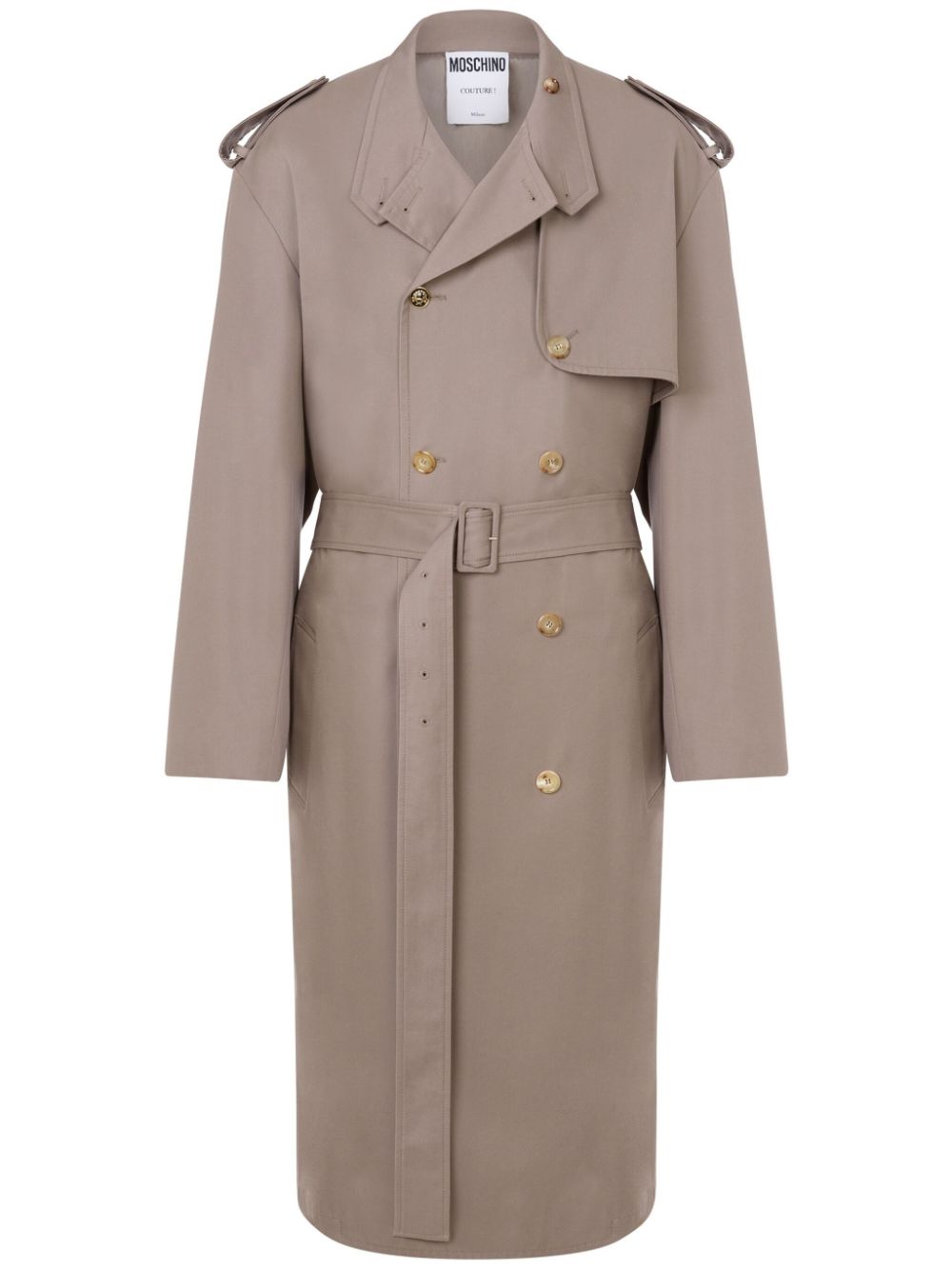 Moschino double-breasted trench coat - Neutrals von Moschino