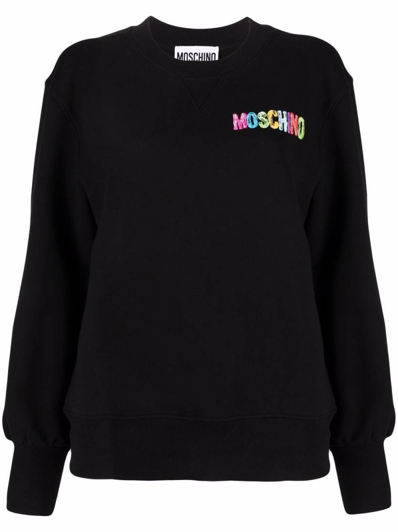 Moschino embroidered logo sweatshirt - Black von Moschino