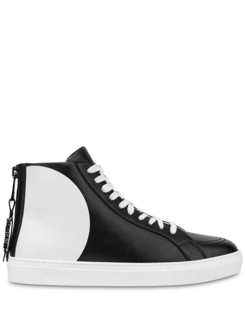 Moschino faux-leather hi-top sneakers - Black von Moschino