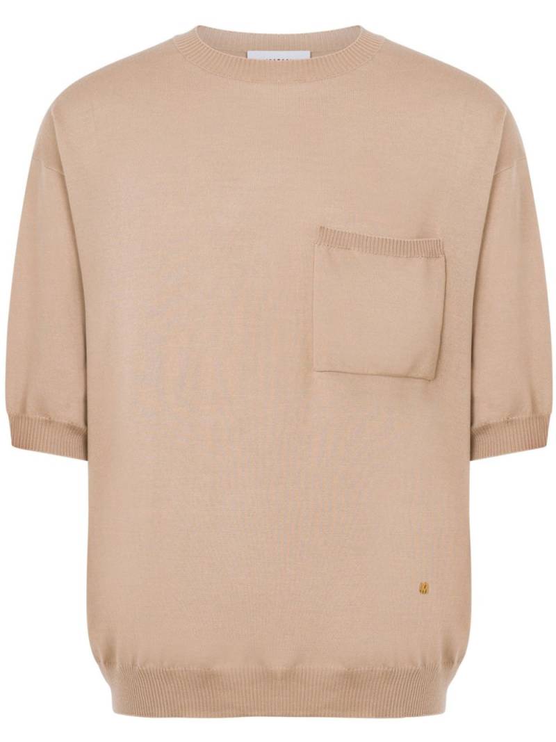 Moschino fine-knit T-shirt - Neutrals von Moschino