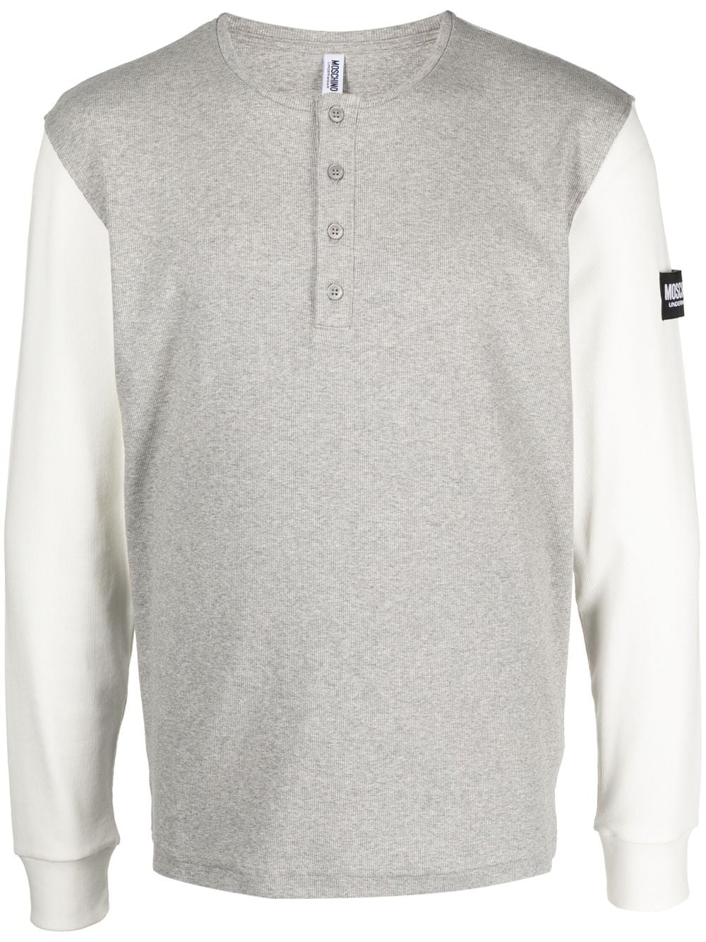 Moschino fine-ribbed long-sleeve top - Grey von Moschino