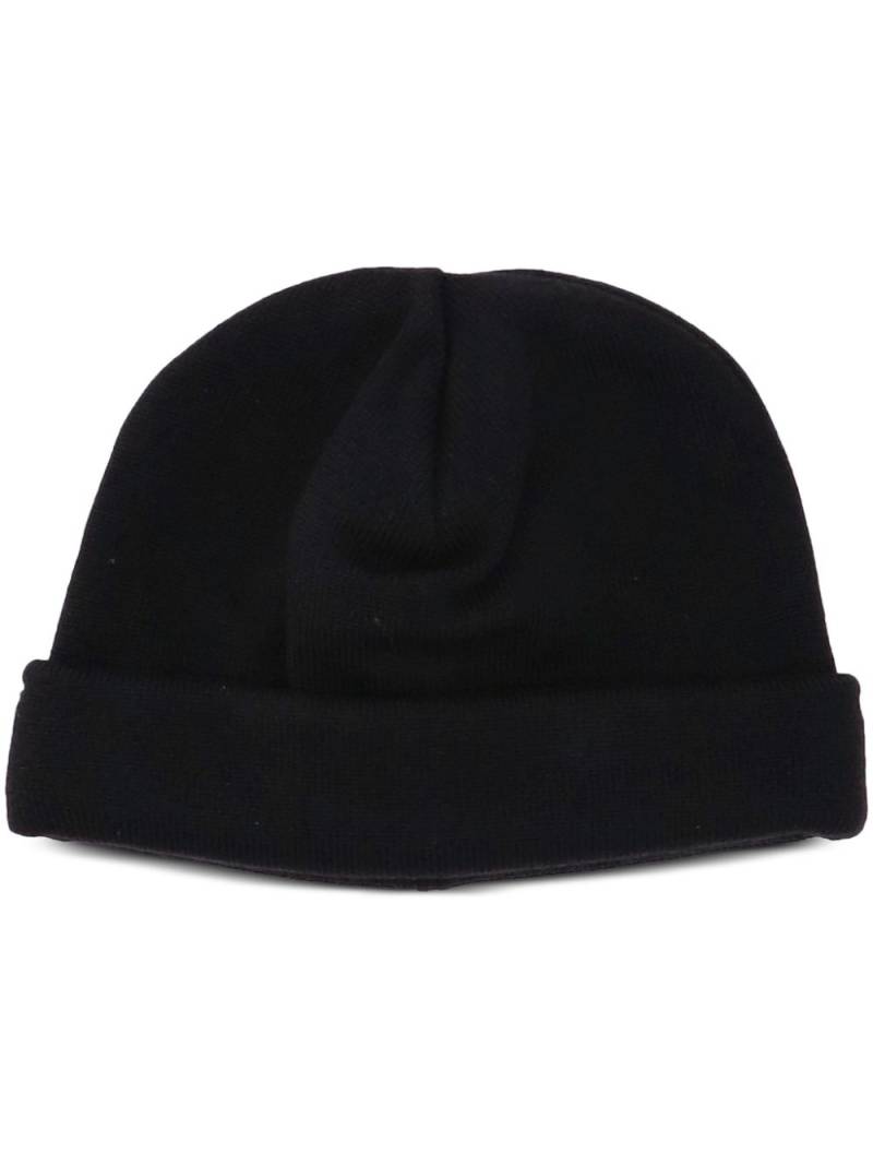 Moschino folded cotton beanie - Black von Moschino