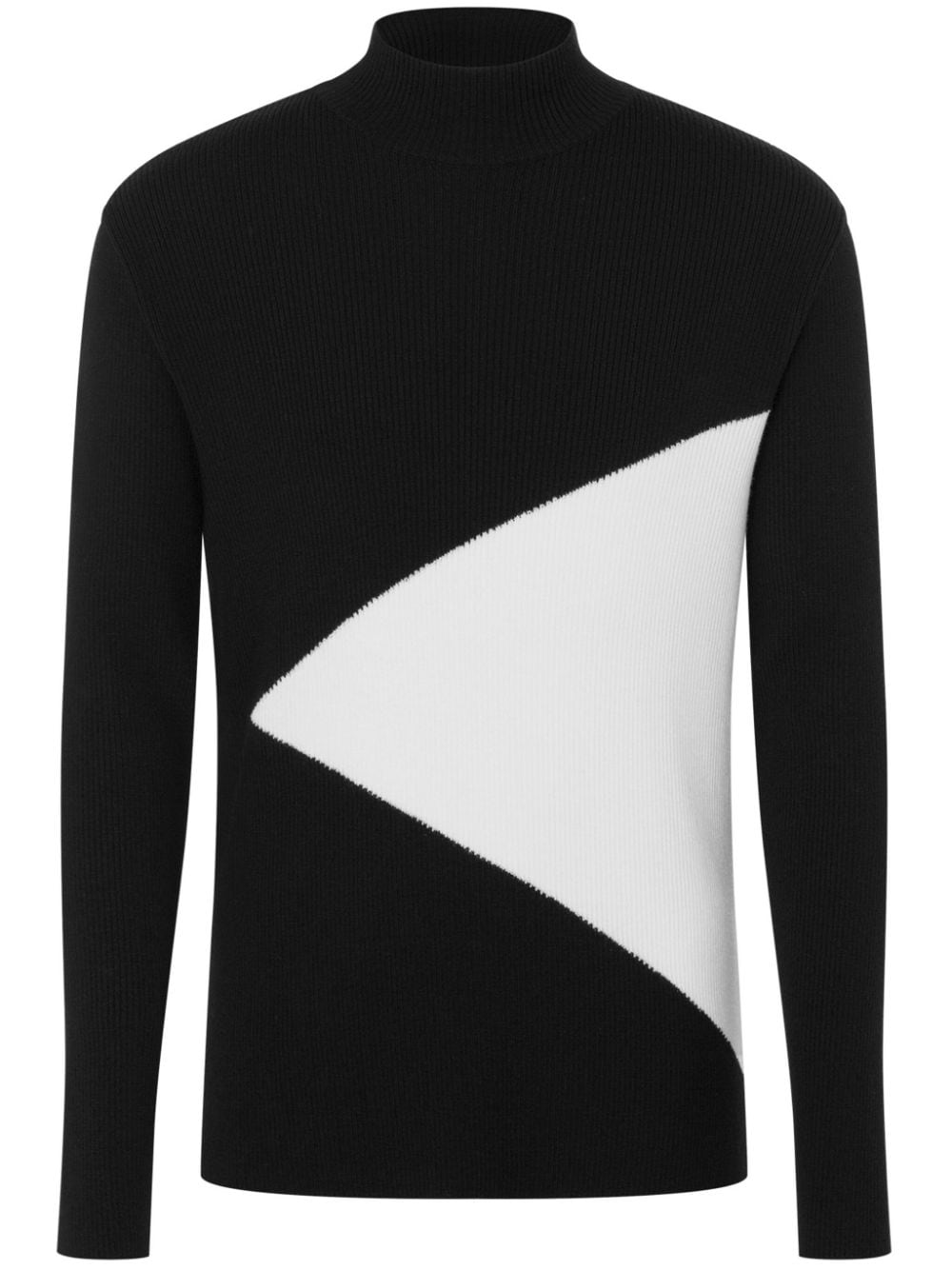 Moschino geometric-intarsia virgin-wool jumper - Black von Moschino