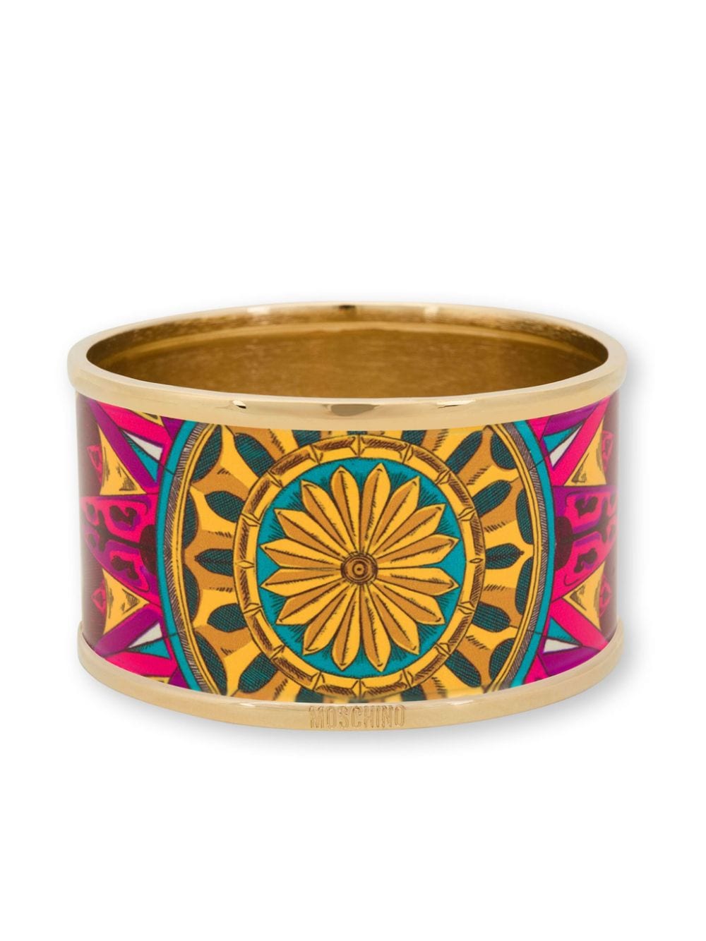 Moschino geometric-print bangle bracelet - Gold von Moschino