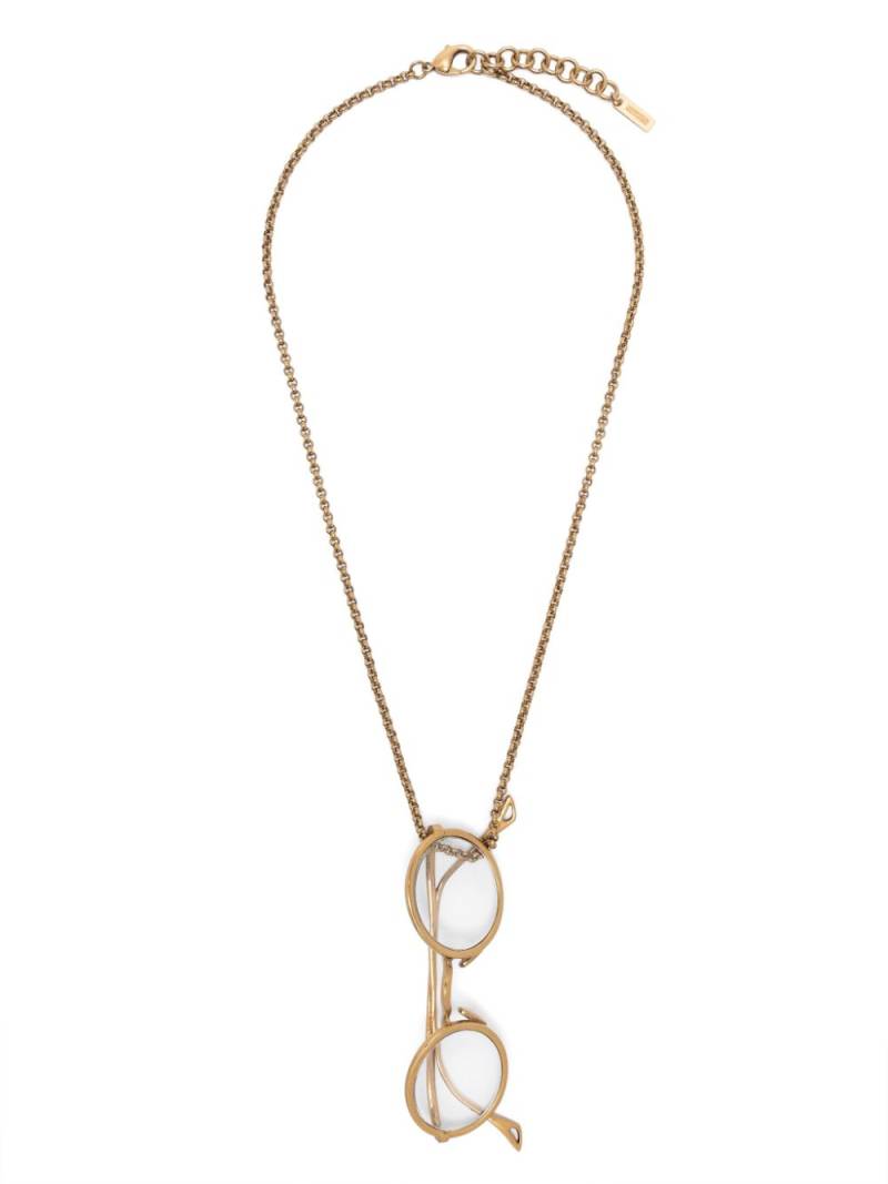 Moschino glasses-pendant necklace - Gold von Moschino