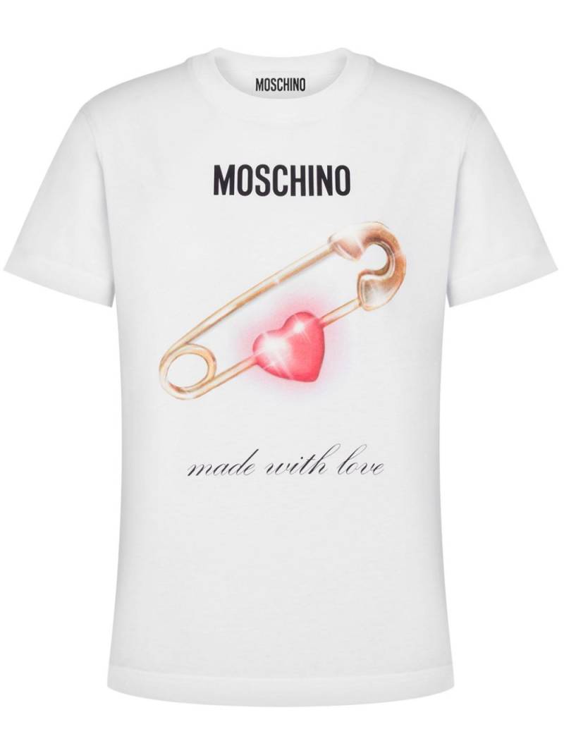 Moschino graphic-print cotton T-shirt - White von Moschino