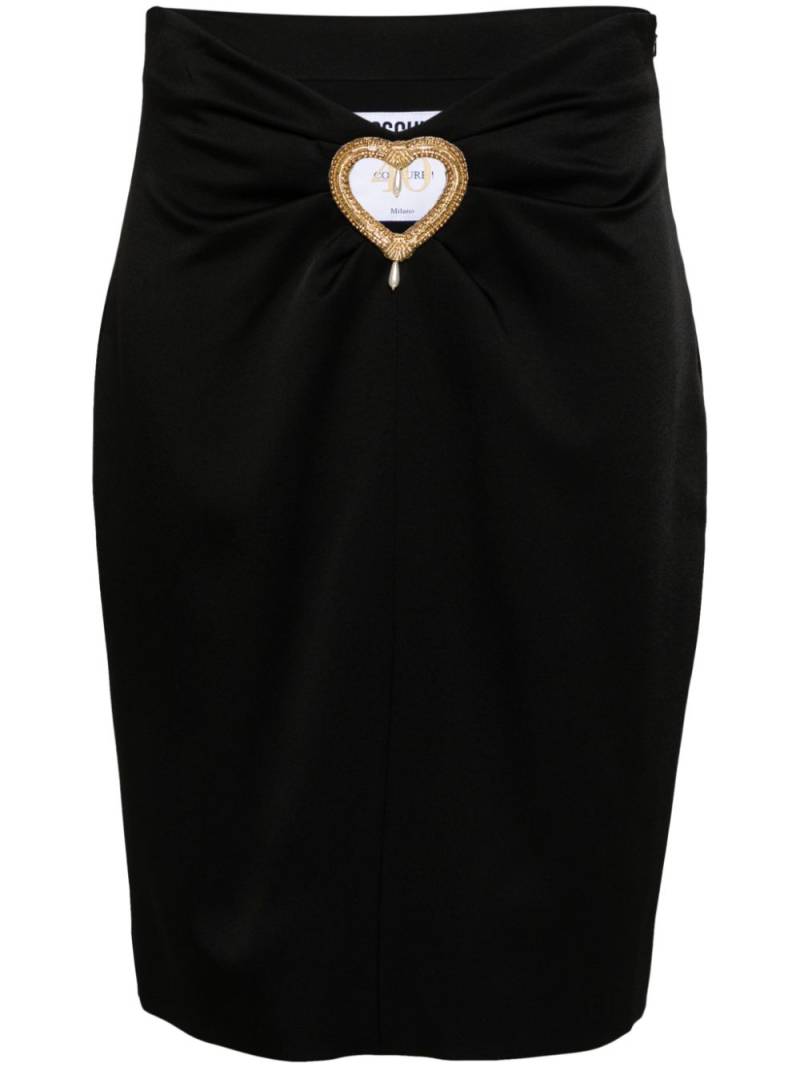 Moschino heart cut-out mini skirt - Black von Moschino