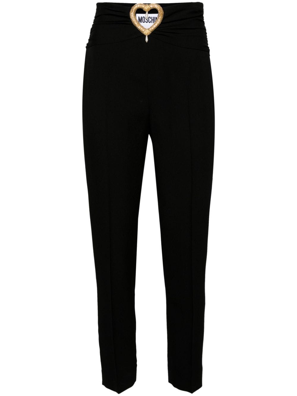 Moschino heart cut-out tailored trousers - Black von Moschino