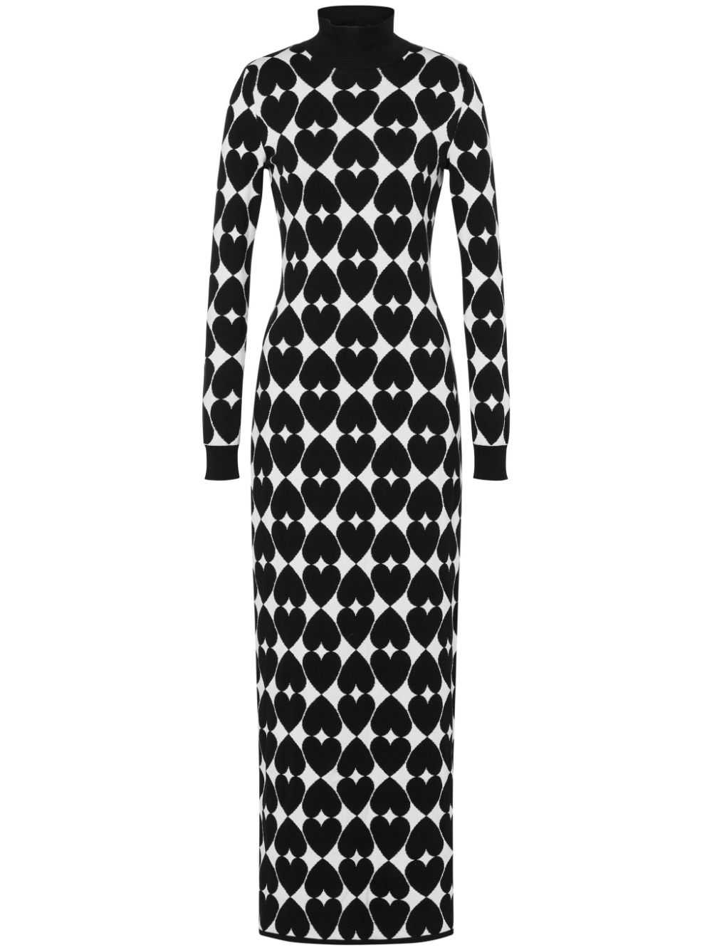 Moschino heart-motif intarsia-knit dress - Black von Moschino