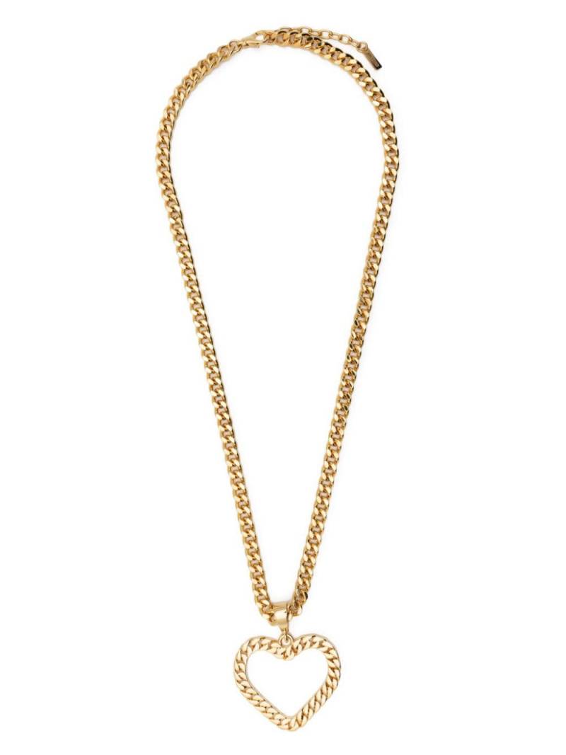 Moschino heart-pendant curb-chain necklace - Gold von Moschino