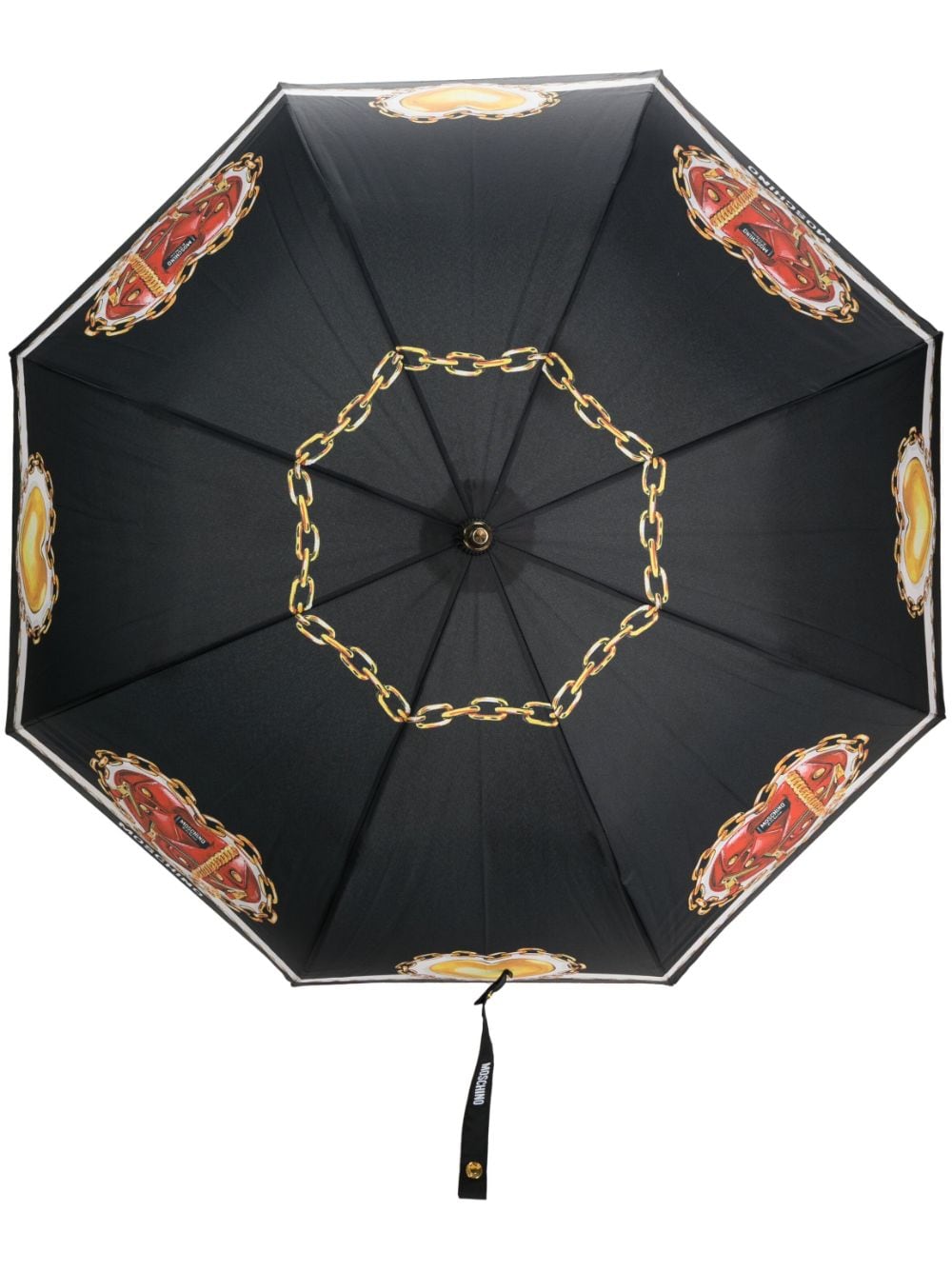 Moschino heart-print umbrella - Black von Moschino