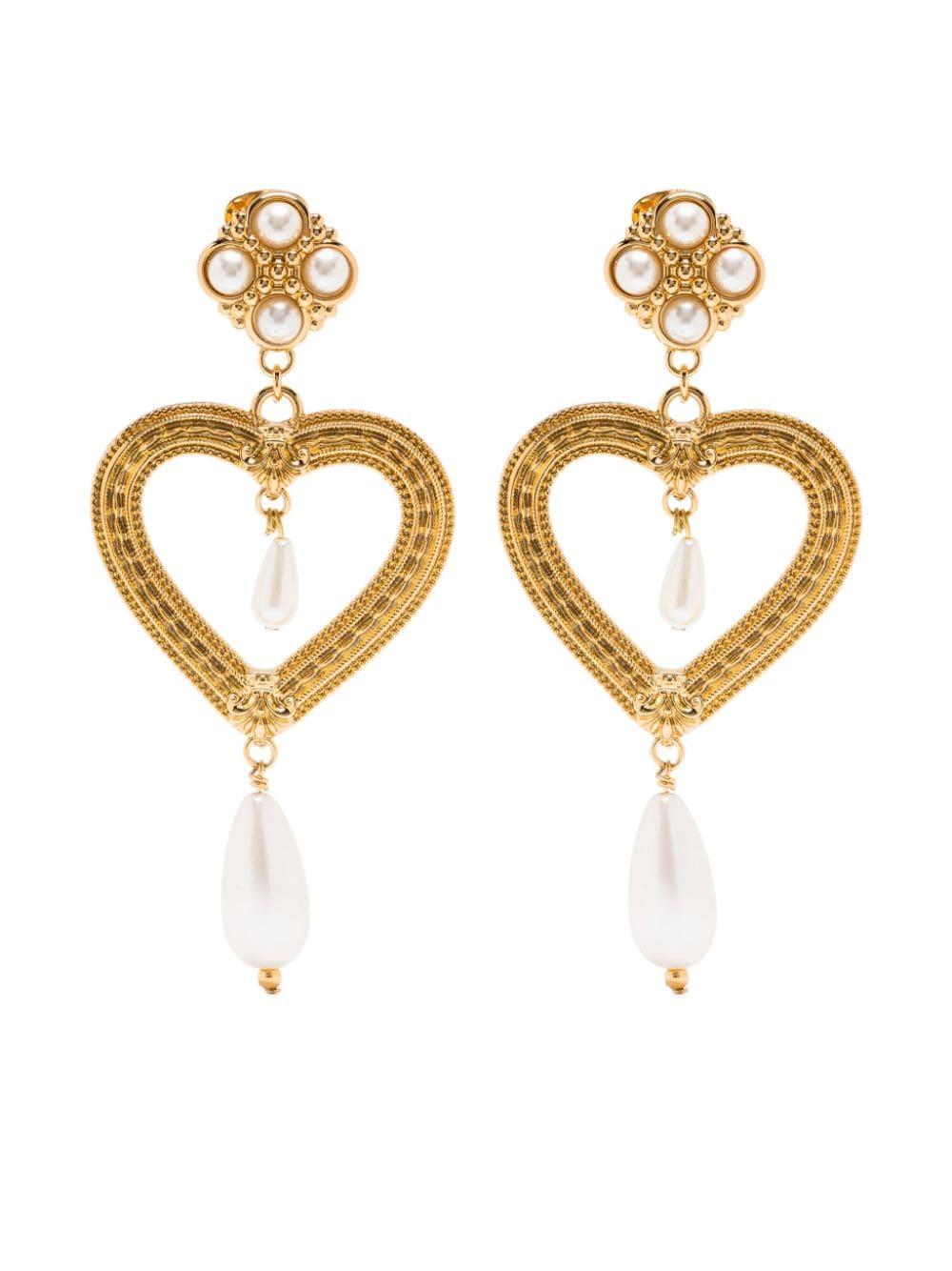 Moschino heart-shaped clip-on earrings - Gold von Moschino