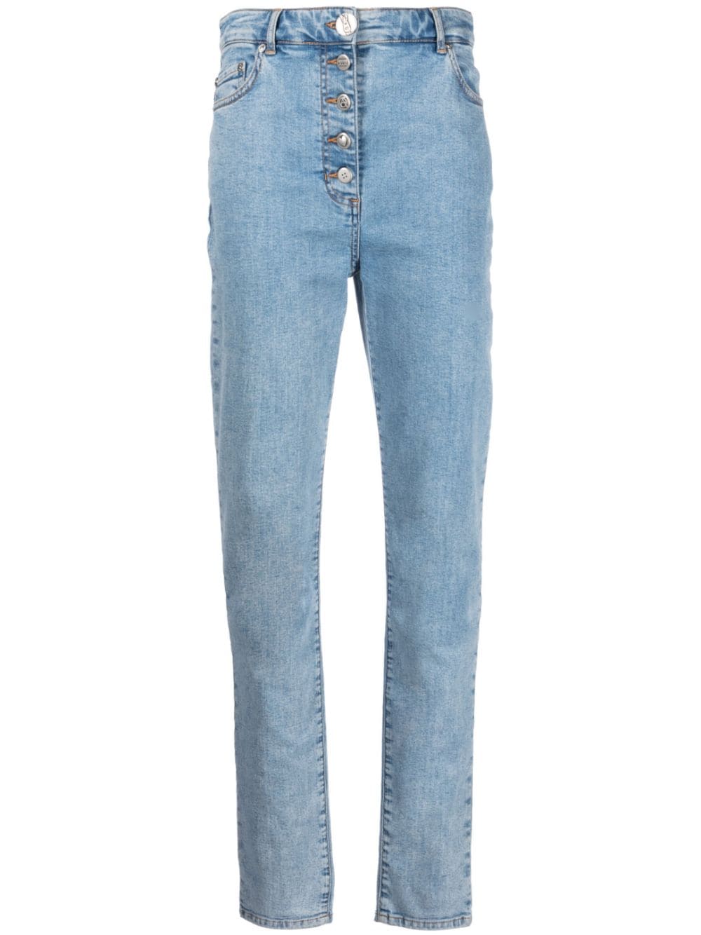 MOSCHINO JEANS high-rise slim-cut jeans - Blue von MOSCHINO JEANS