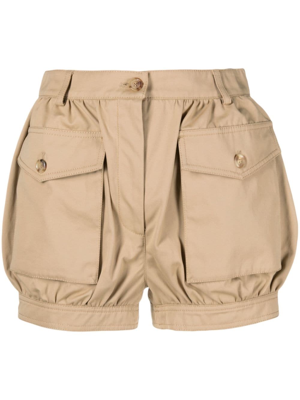 Moschino high-waisted cargo mini shorts - Neutrals von Moschino