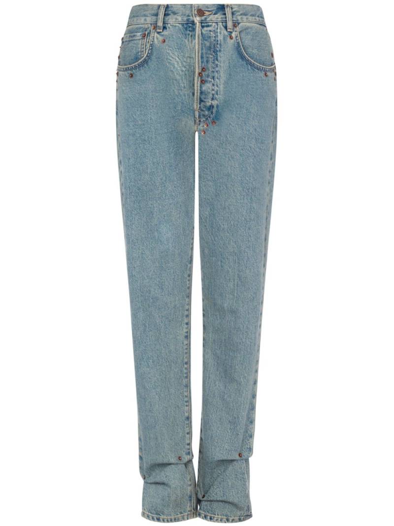 Moschino high-waisted straight-leg jeans - Blue von Moschino