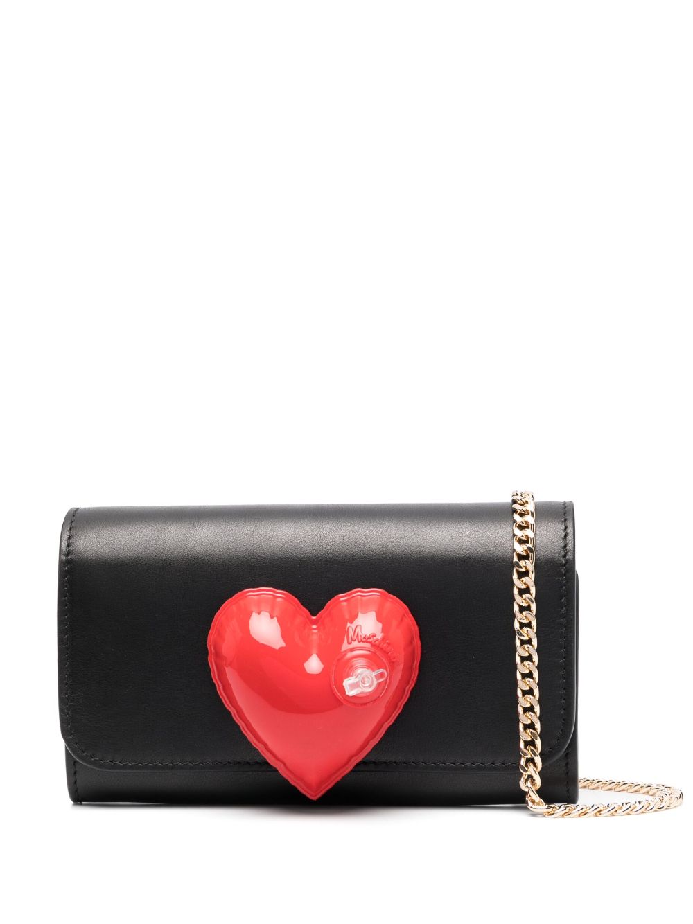 Moschino insuflated-heart foldover wallet - Black von Moschino