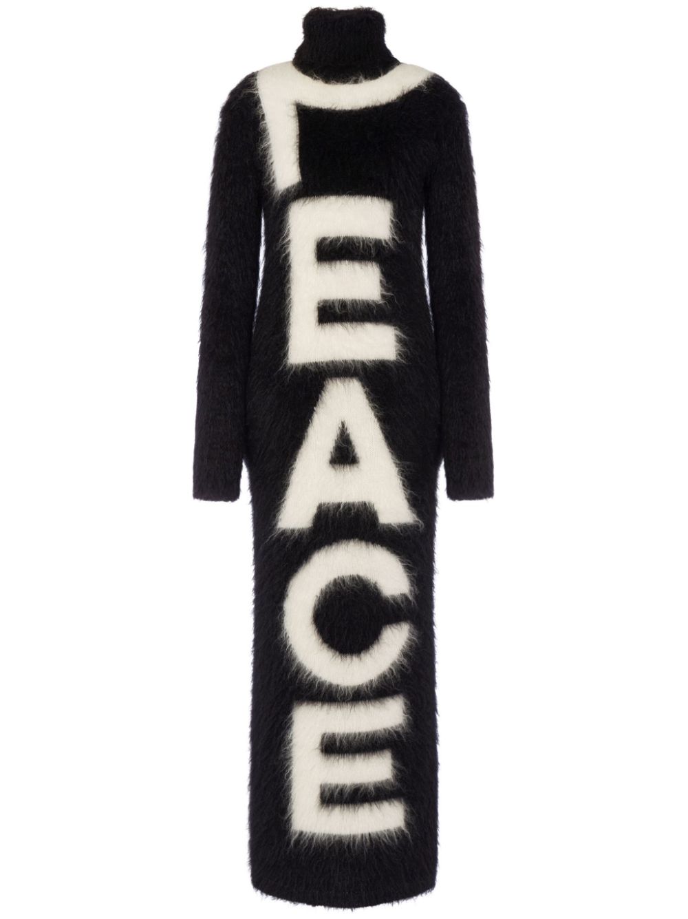 Moschino intarsia-knit virgin-wool blend dress - Black von Moschino