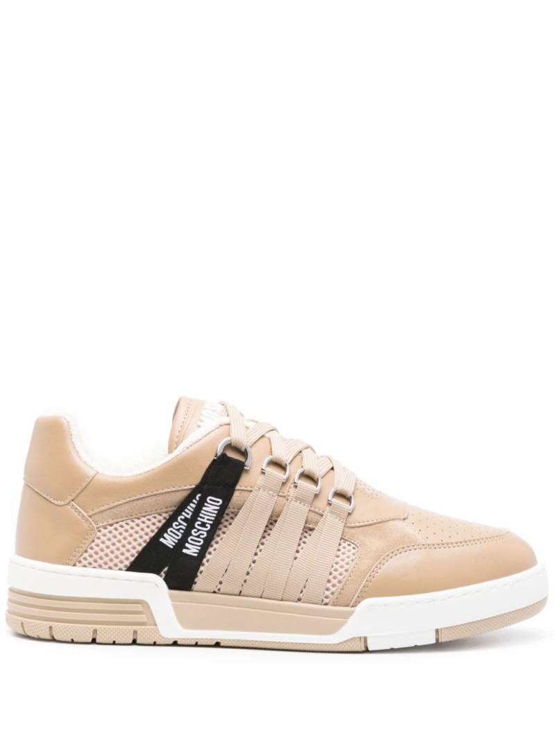 Moschino lace-detailed panelled trainers - Neutrals von Moschino