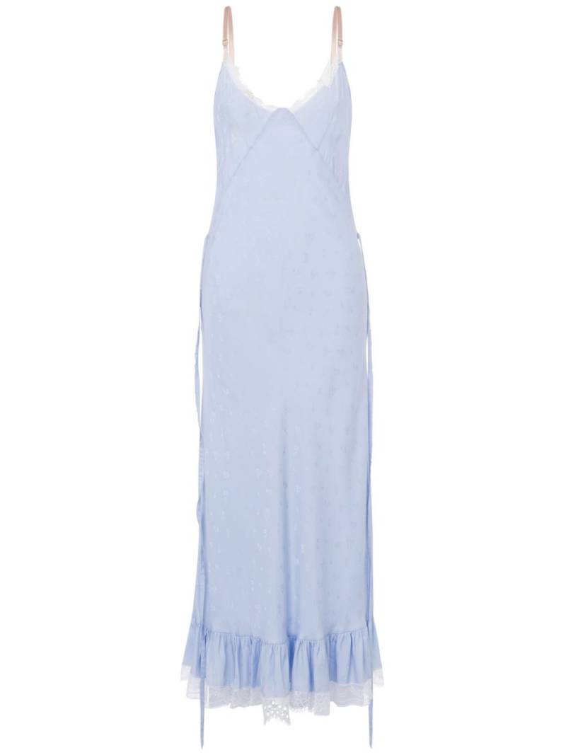 Moschino lace-trim maxi dress - Blue von Moschino