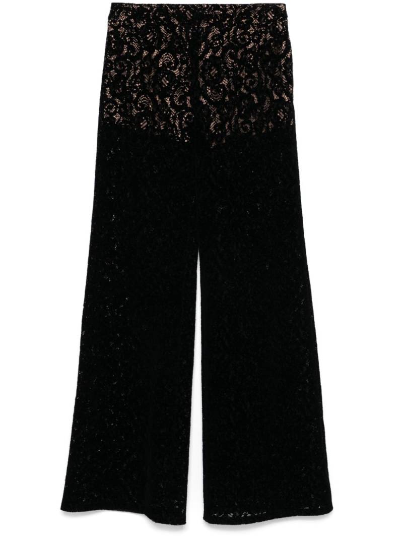 Moschino lace trousers - Black von Moschino