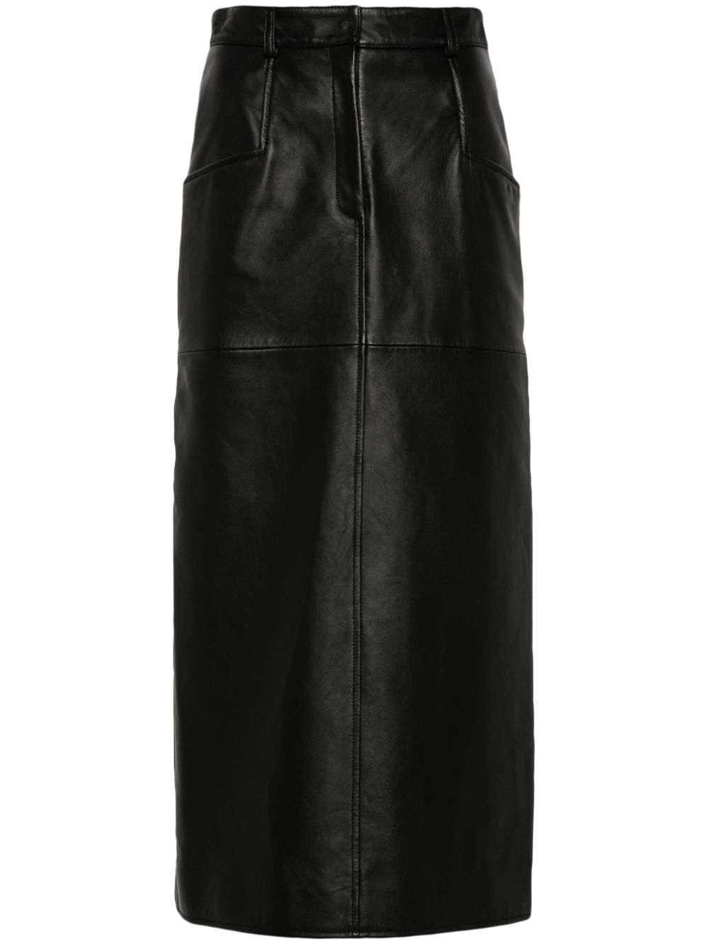 Moschino leather midi skirt - Black von Moschino