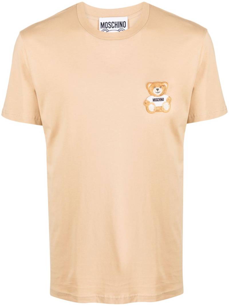 Moschino Teddy Bear-appliqué T-shirt - Neutrals von Moschino