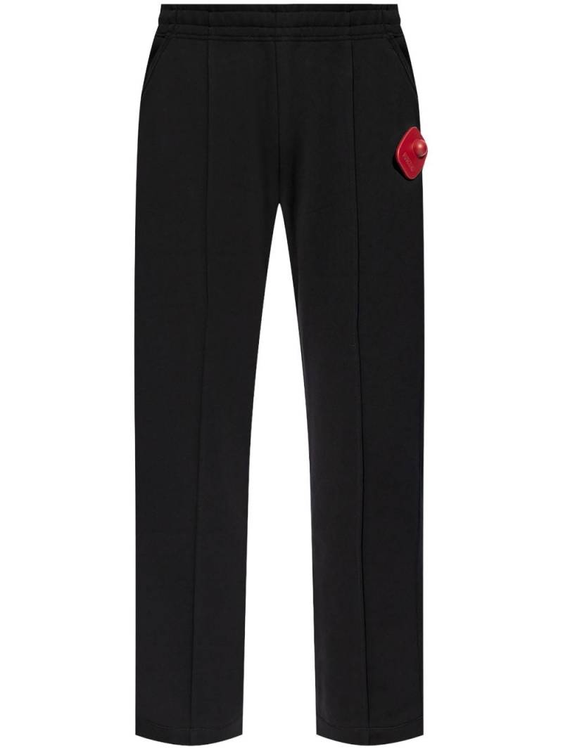 Moschino logo-appliqué cotton track pants - Black von Moschino