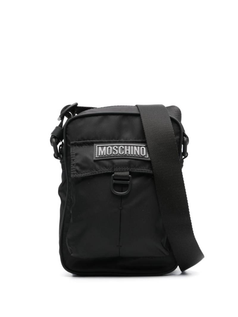 Moschino logo-appliqué shoulder bag - Black von Moschino